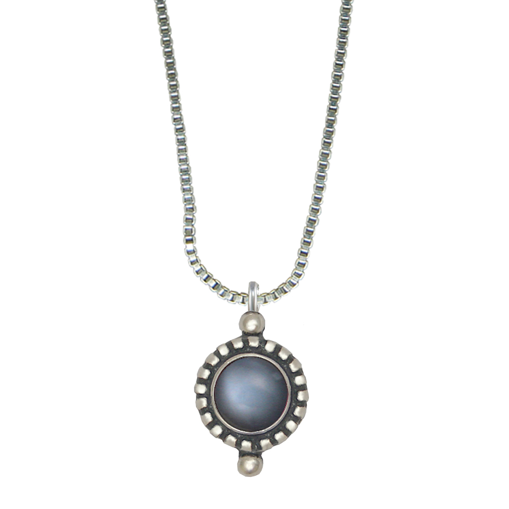 Sterling Silver Little Grey Moonstone Pendant Necklace